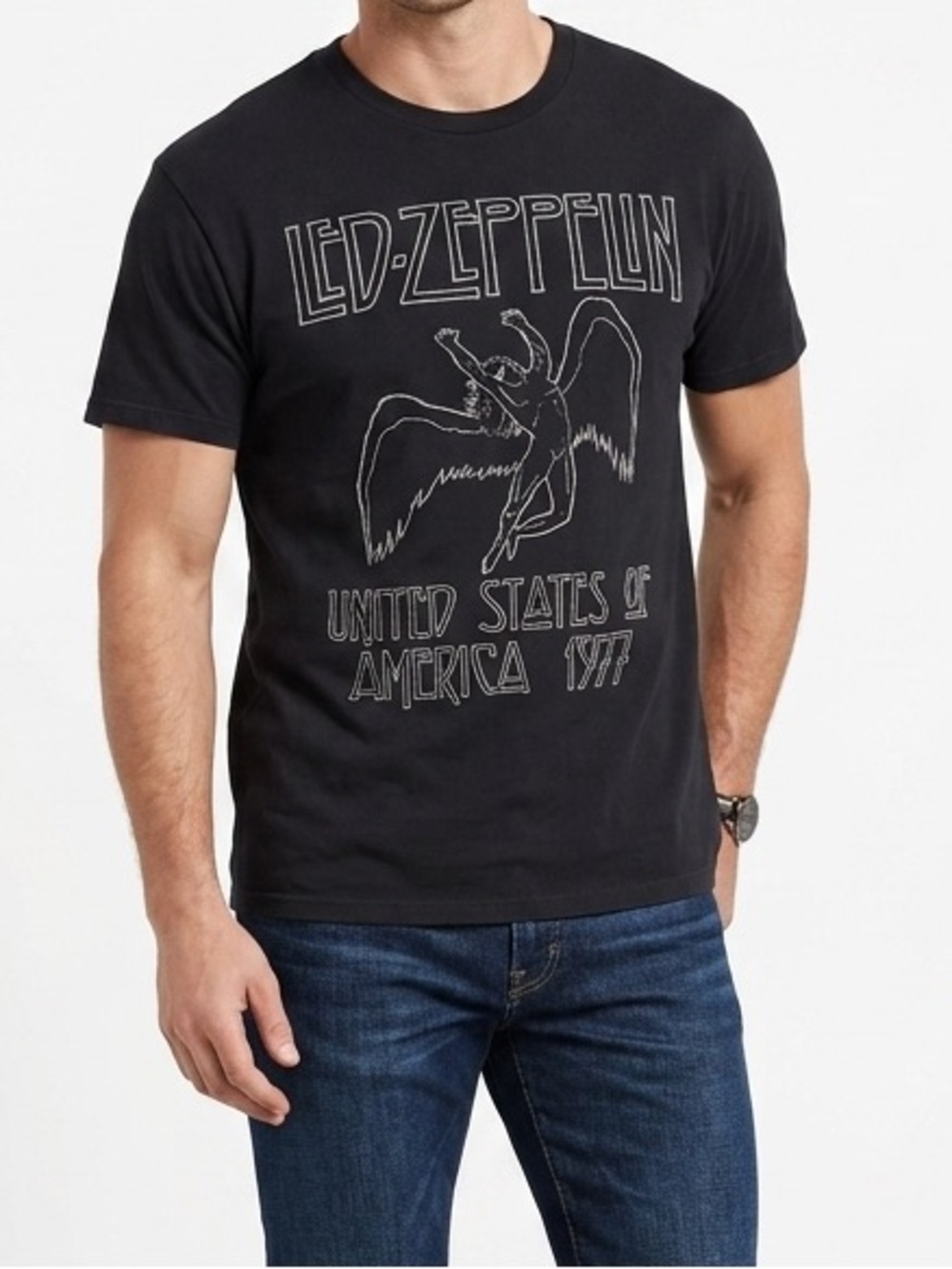 Led Zeppelin Black Graphic Band Tee